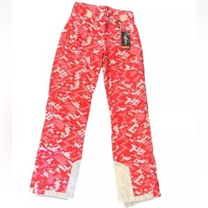 Free Soldier Women's S Snow Pants Insulated Snowboarding Cargo Pink Camouflage